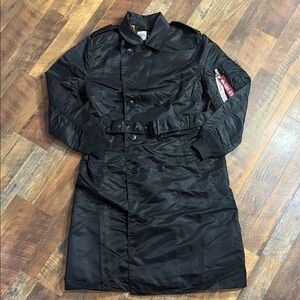 RARE Alpha Industries x Opening Ceremony Nylon Trench Coat - Black